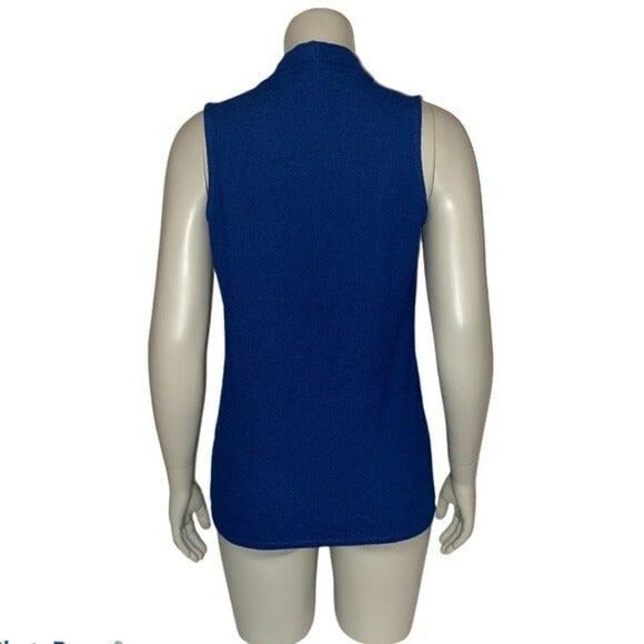 A Pea In The Pod Blue Nursing Tank Top Zippered Textured Small NWT - Picture 5 of 8